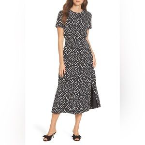 Maggy London polka dot  midi dress